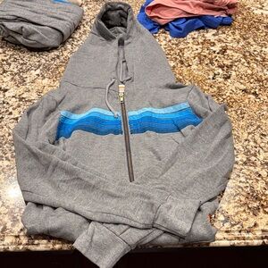 Aviator Nation Gray and Blue Zip-Up sweat set